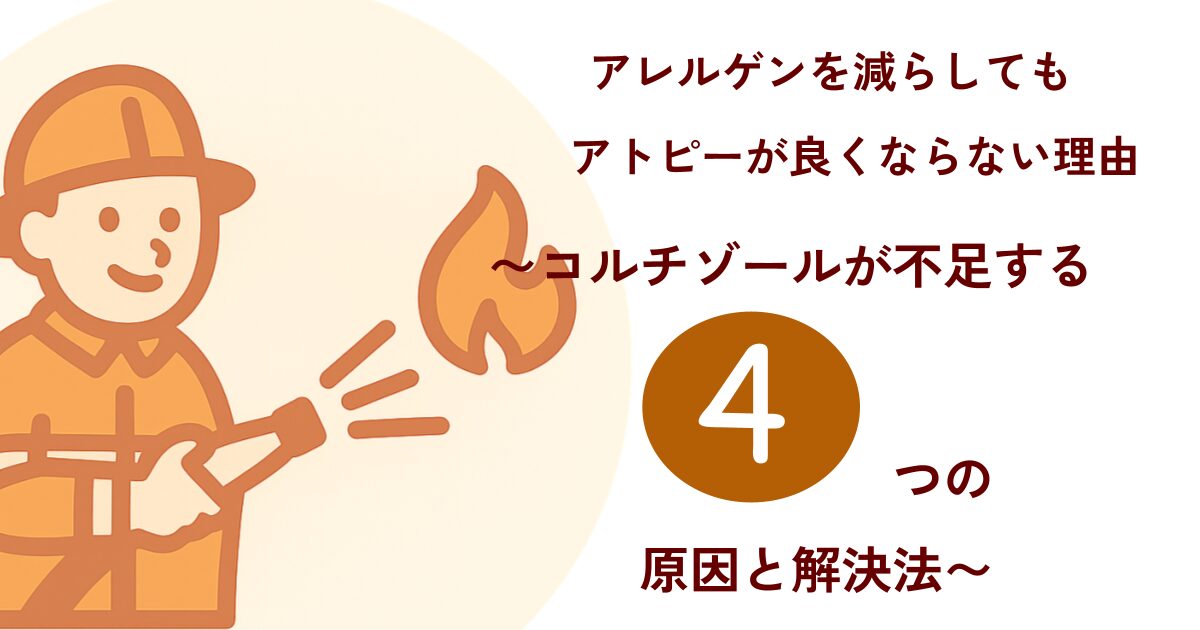 アトピー性皮膚炎とコルチゾールの関係、コルチゾール不足を解消する記事のサムネイル