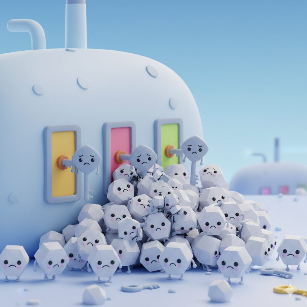 インスリンの働きが悪く糖質が細胞に入れないイラスト
