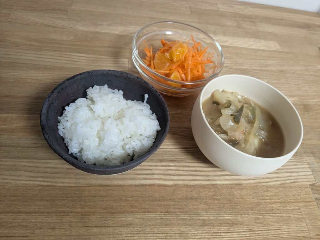 ファスティング回復食1日目の食事写真