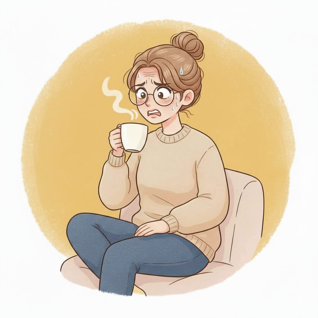 イライラ、不安、焦燥感が強くなっている女性
